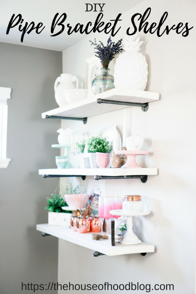 DIY Pipe Bracket Shelves and a Dining Room Tour 