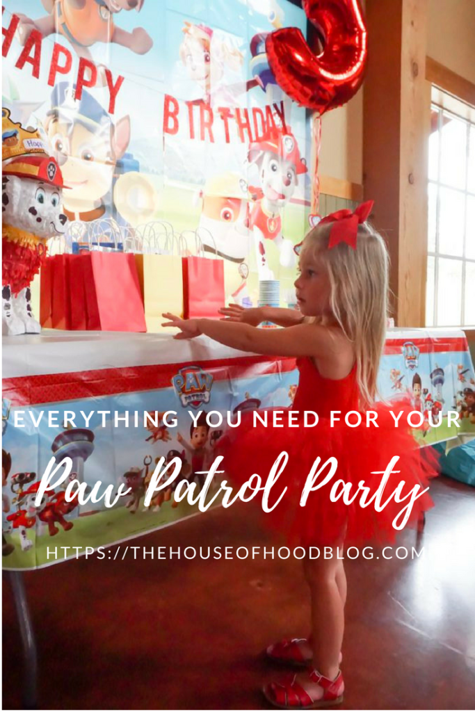 Paw Patrol themed birthday party 
