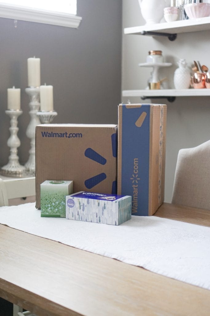 Cold and Flu Season, Kleenex, Walmart two day shipping, Walmart, cold essentials, stock up, toddler sickness