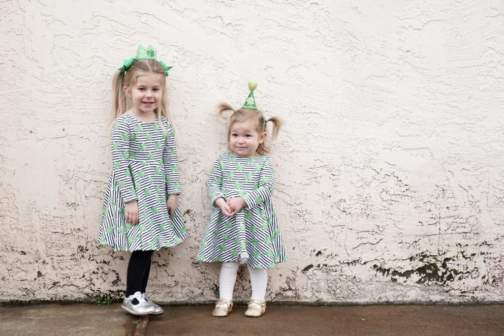 saint patricks day. toddler girl dresses, twirl dresses, party hats, st. patricks day, siblings, sisters