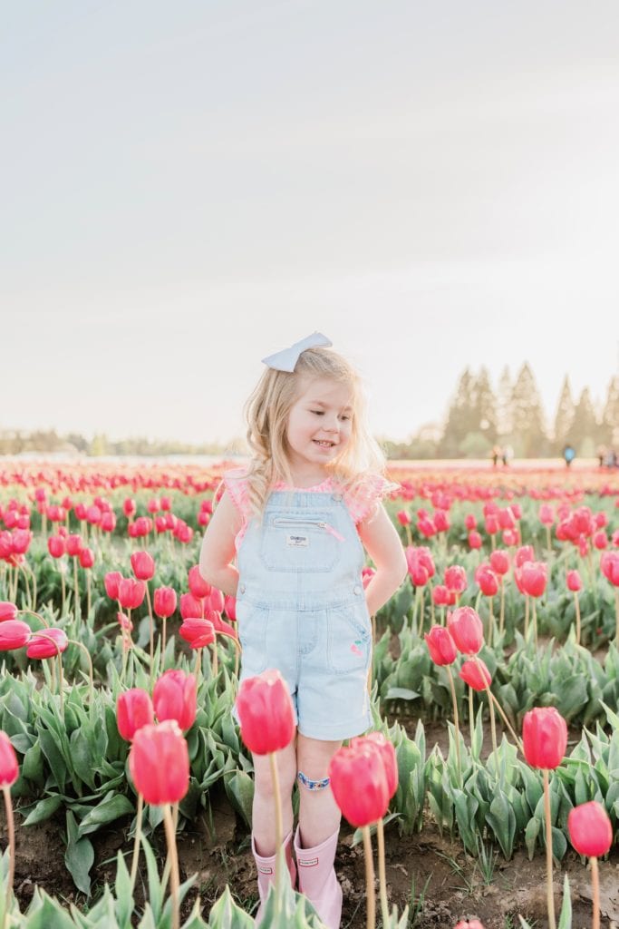 Family tulip field photos 