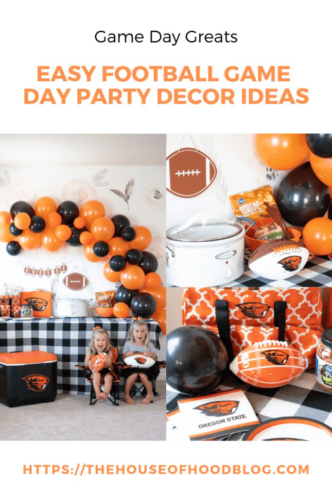 Easy football game day party decor ideas, college football 