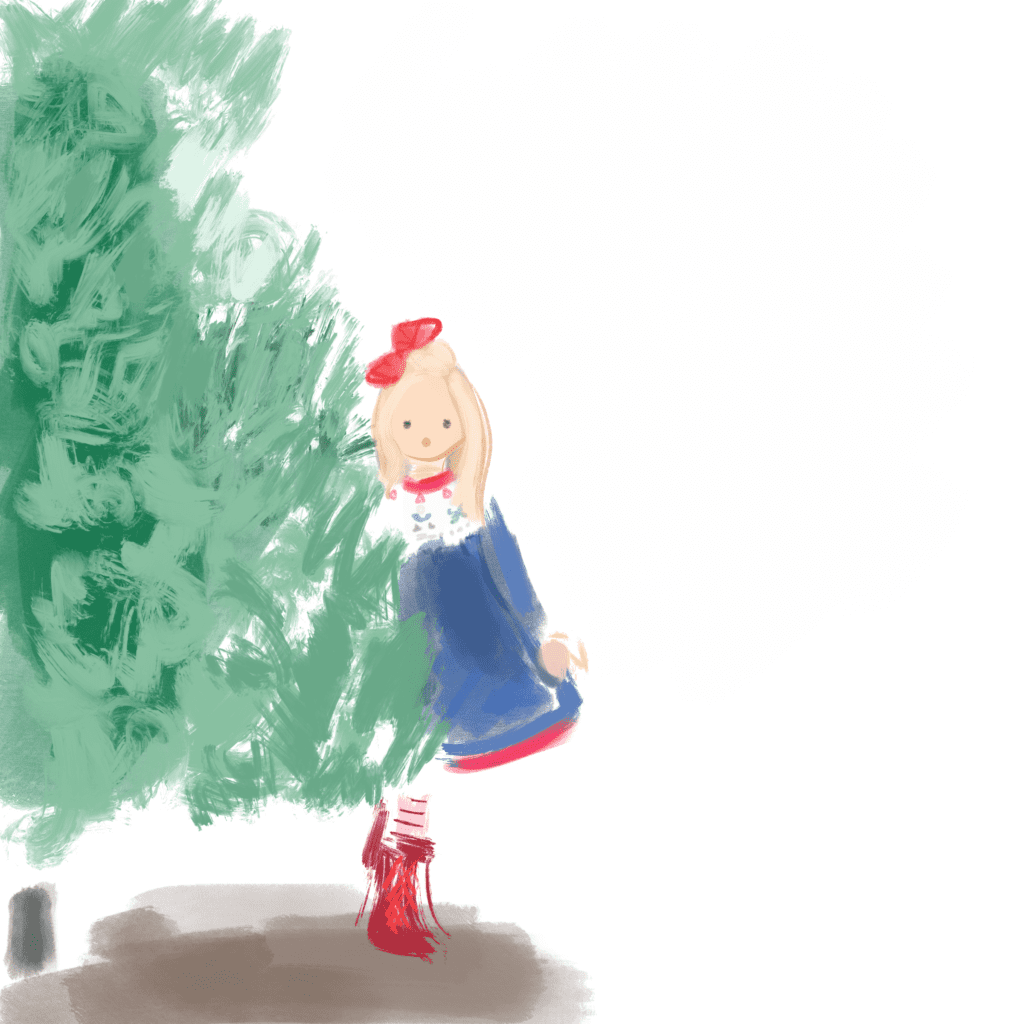 comfortable holiday outfit ideas for sisters, christmas tree photos, little girls fashion