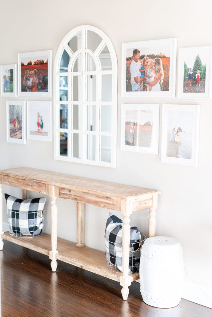 how to update Your Foyer with Simple White Picture Frames