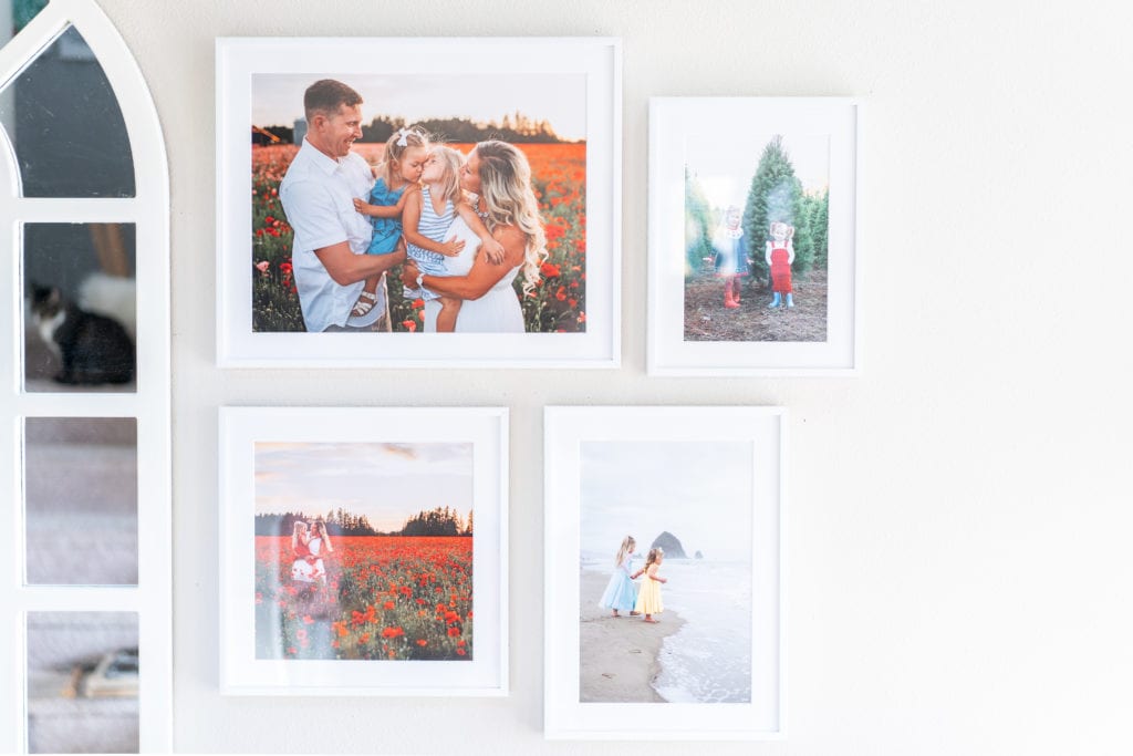 how to update Your Foyer with Simple White Picture Frames