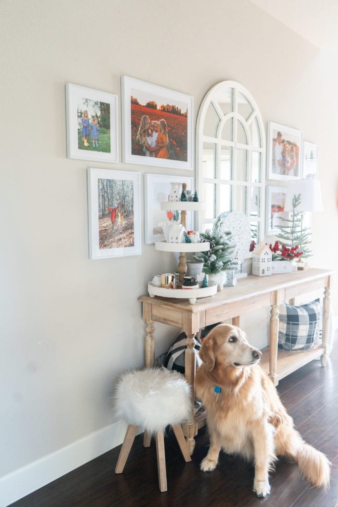 how to update Your Foyer with Simple White Picture Frames
