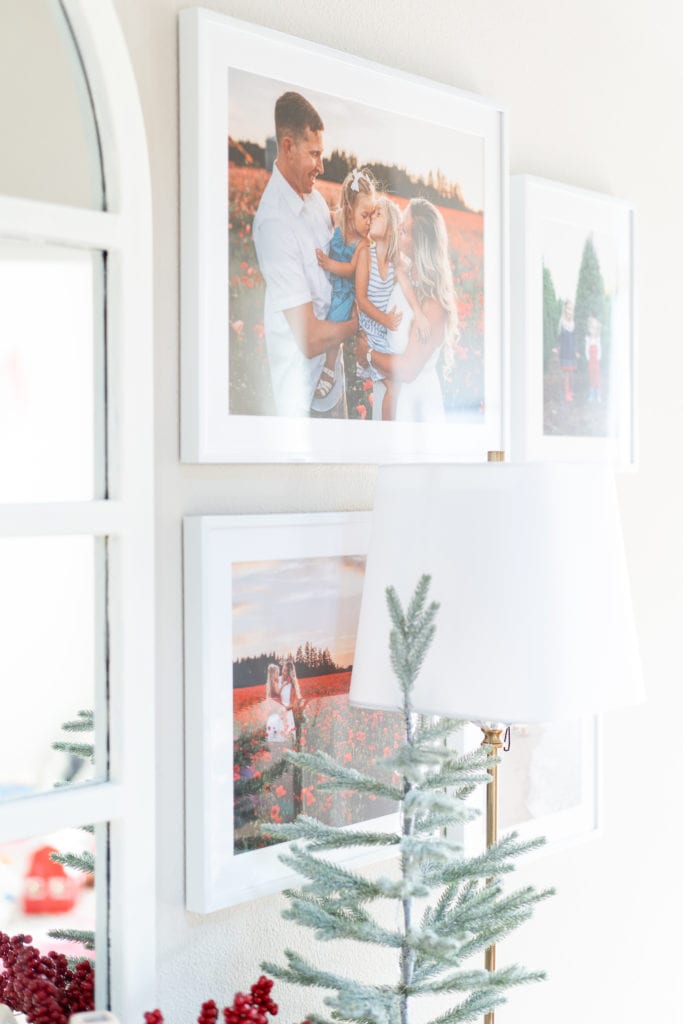 how to update Your Foyer with Simple White Picture Frames