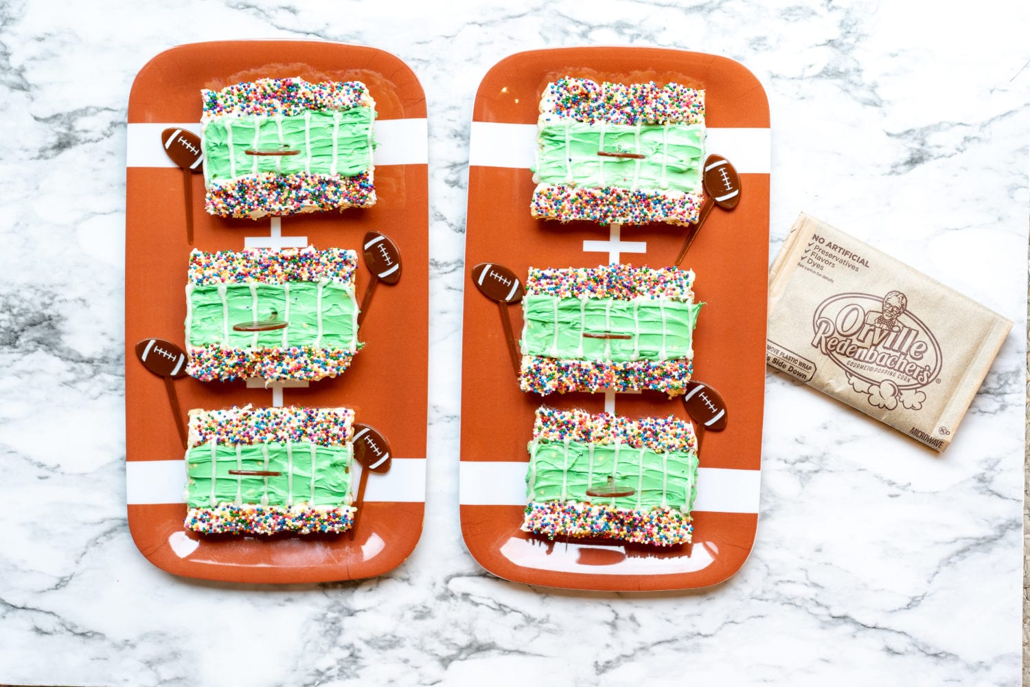 Easy football party decor and recipe ideas for the big game