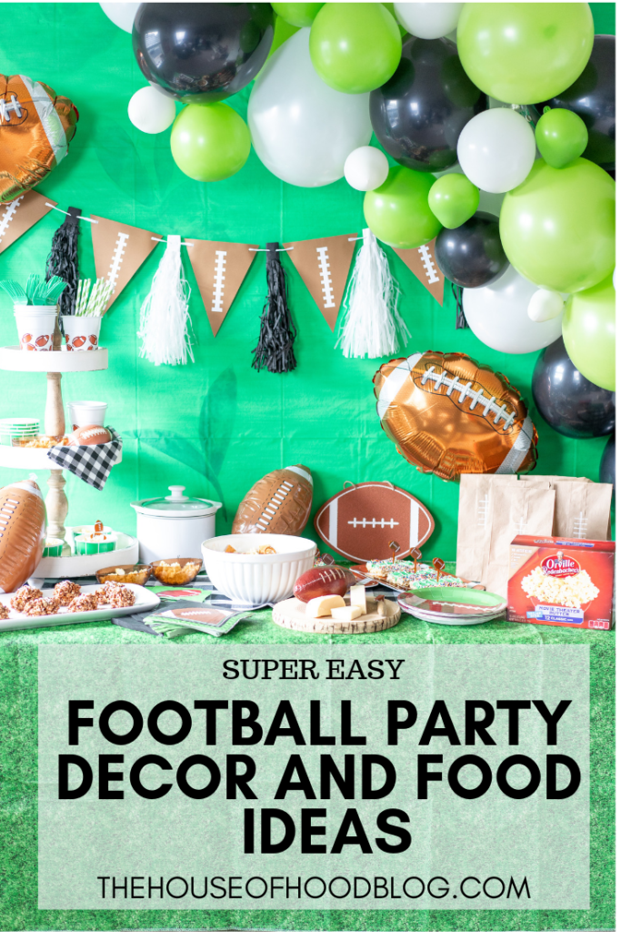 Easy football party decor and recipe ideas for the big game
