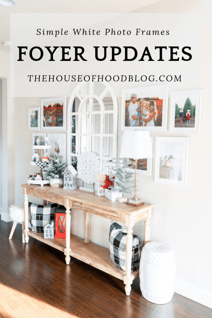 how to update Your Foyer with Simple White Picture Frames