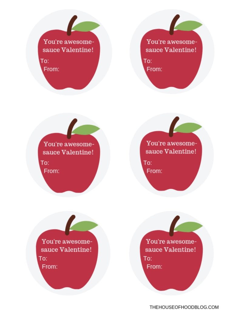 You're awesome-sauce Valentine! Free Valentine's Day printable's for your child's Valentines!