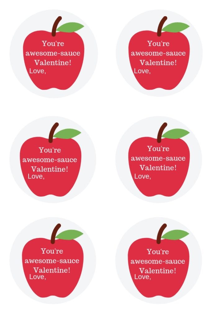 You're awesome-sauce Valentine! Free Valentine's Day printable's for your child's Valentines!