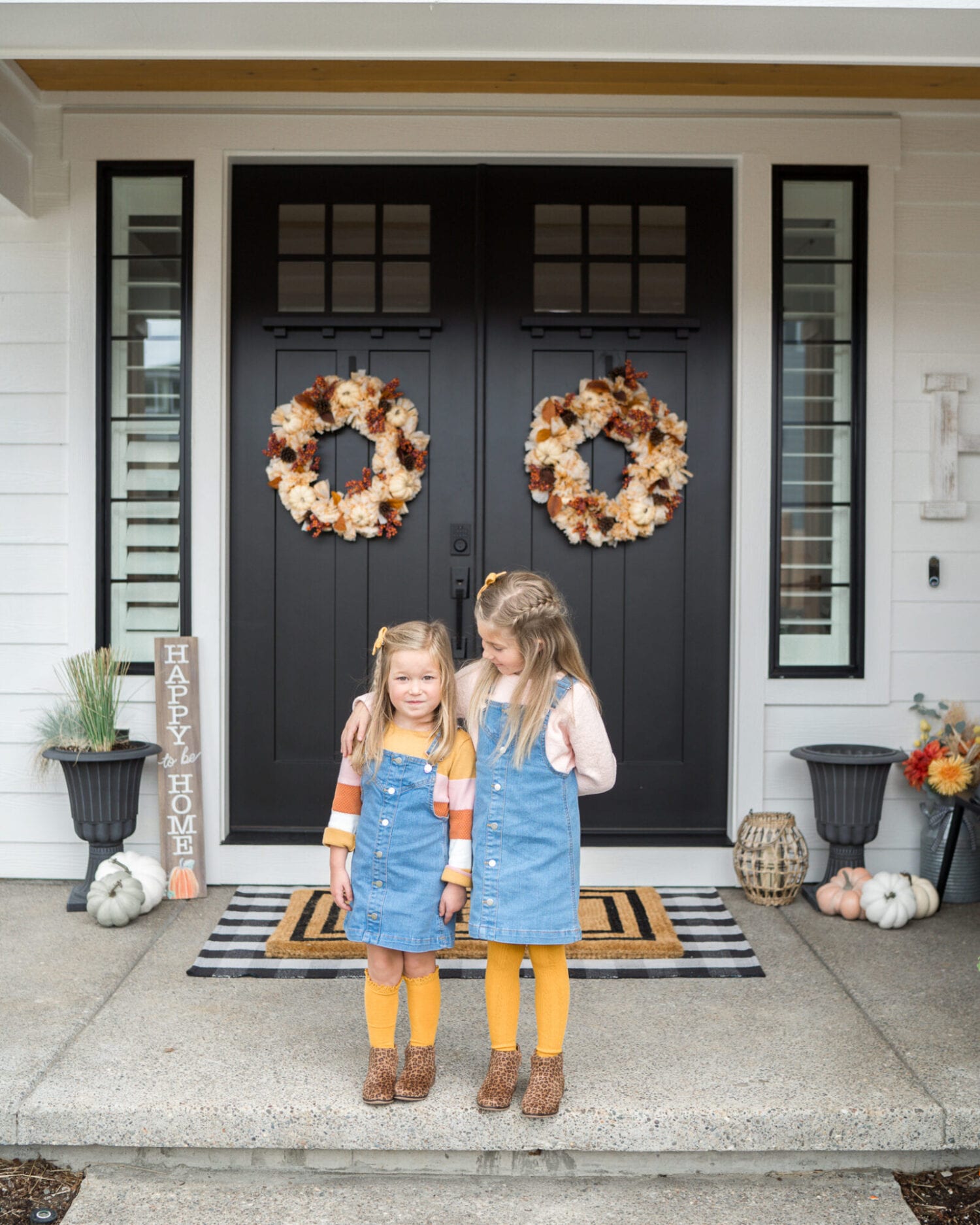 Front Porch Door Mat Layering Ideas for Fall