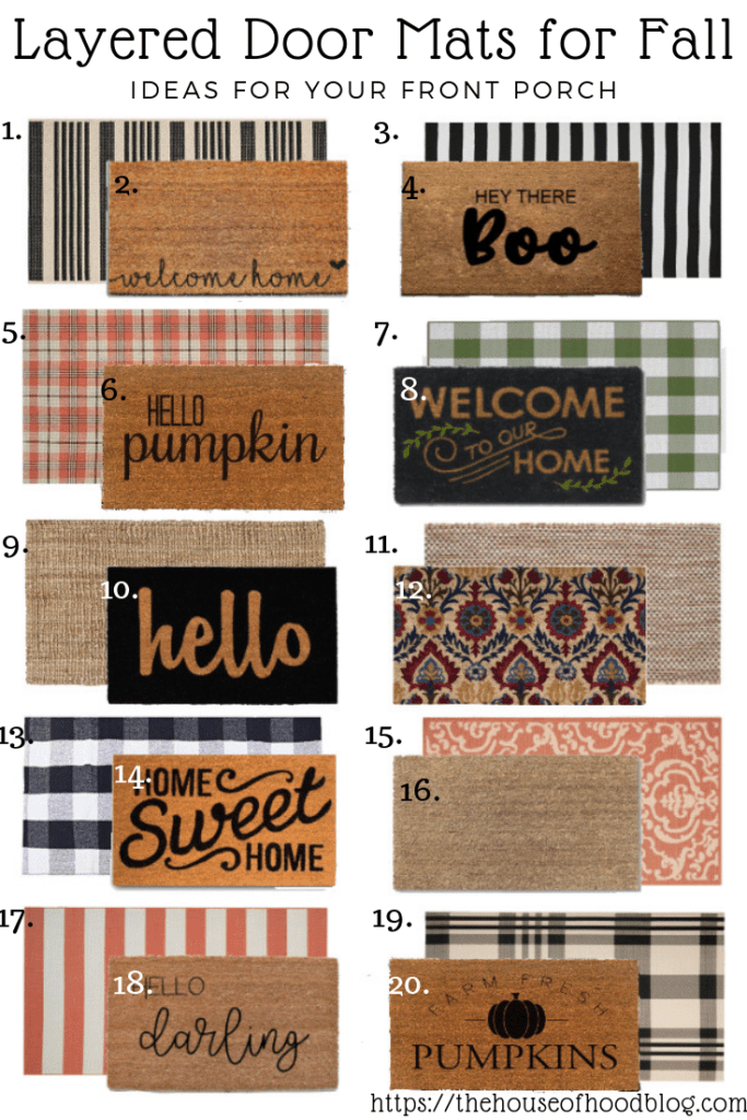 Front Porch Door Mat Layering Ideas for Fall