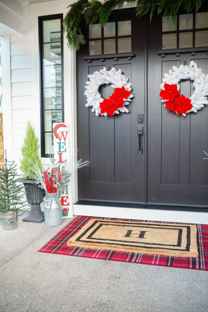 Front Porch Doormat Layering Ideas for the Holidays 