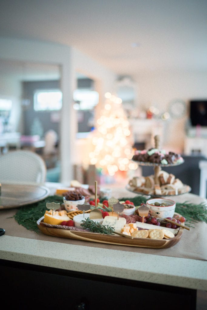 Bright and Colorful Christmas Decorations - Holiday Home Tour Holiday Charcuterie board 