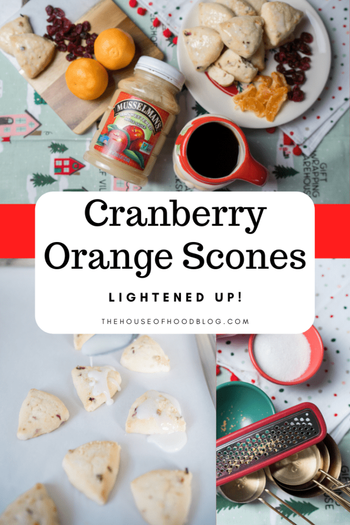 Lightened Up Cranberry Orange Scones with Applesauce