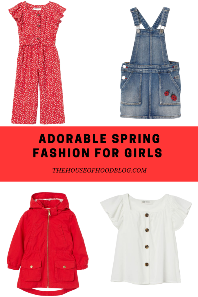 round up of red and blue spring outfits for girls