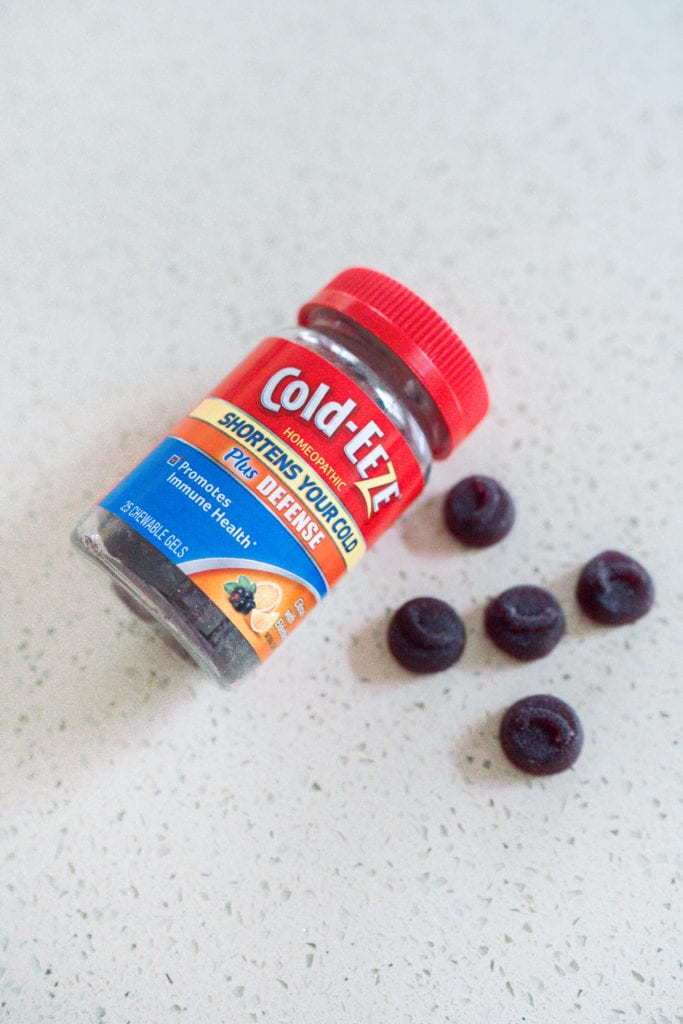Cold medicine on counter