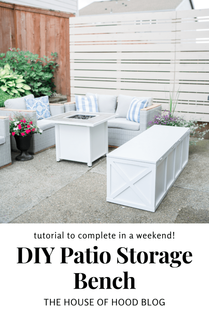 DIY Patio Storage Bench