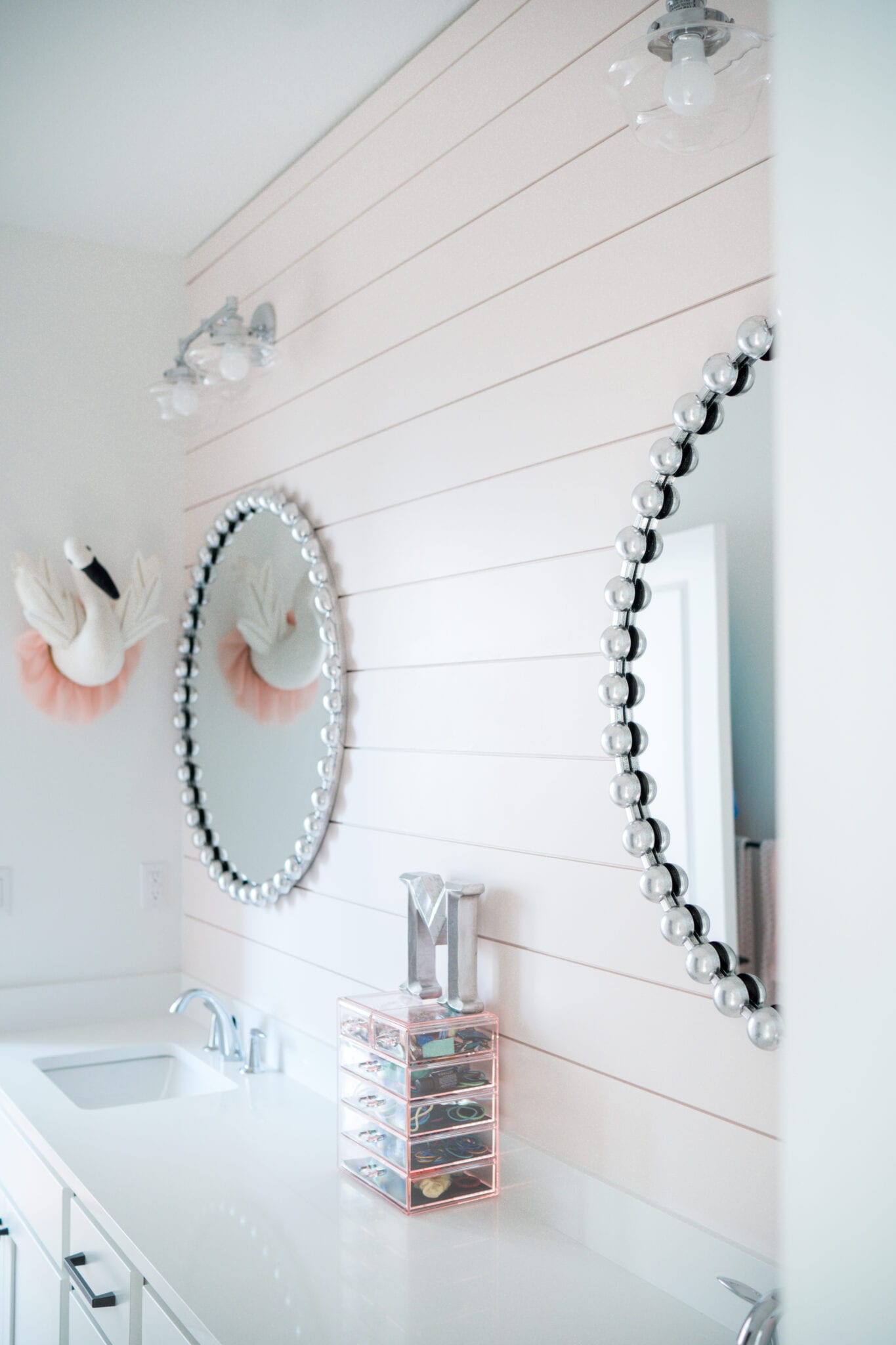 Pink Shiplap - Bathroom Accent Wall