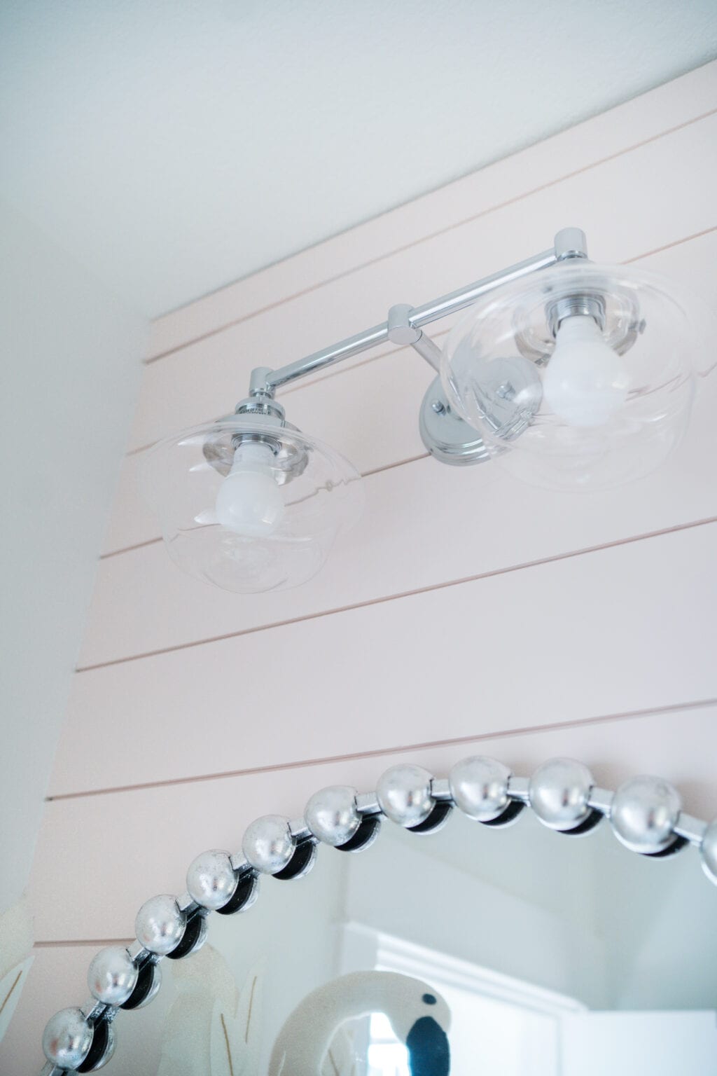 Pink Shiplap - Bathroom Accent Wall