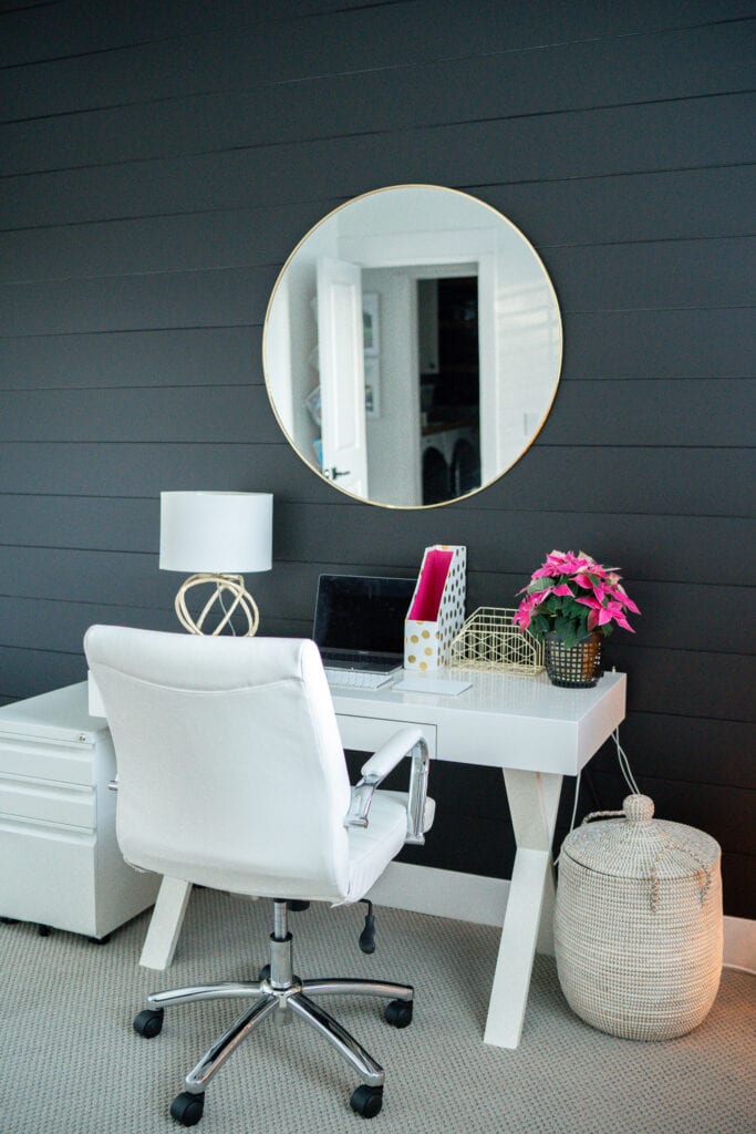 Black Shiplap Accent Wall - My Office Reveal!