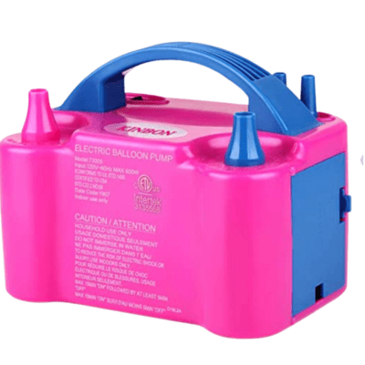 Pink electric balloon pump with four nozzles