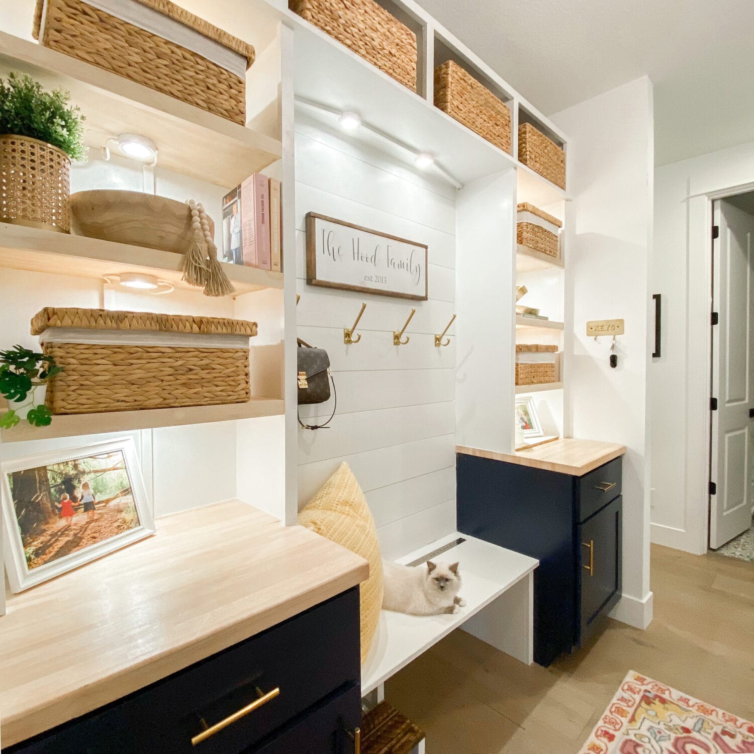 Our Mudroom Design with Storage Solutions