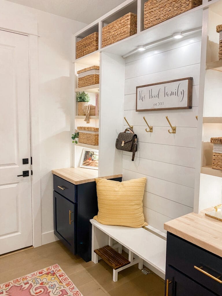 Our Mudroom Design with Storage Solutions