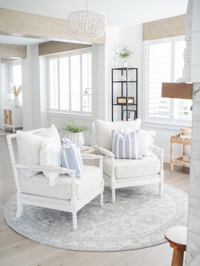 View of Coastal Farmhouse Home Decor Ideas - The House of Hood Blog