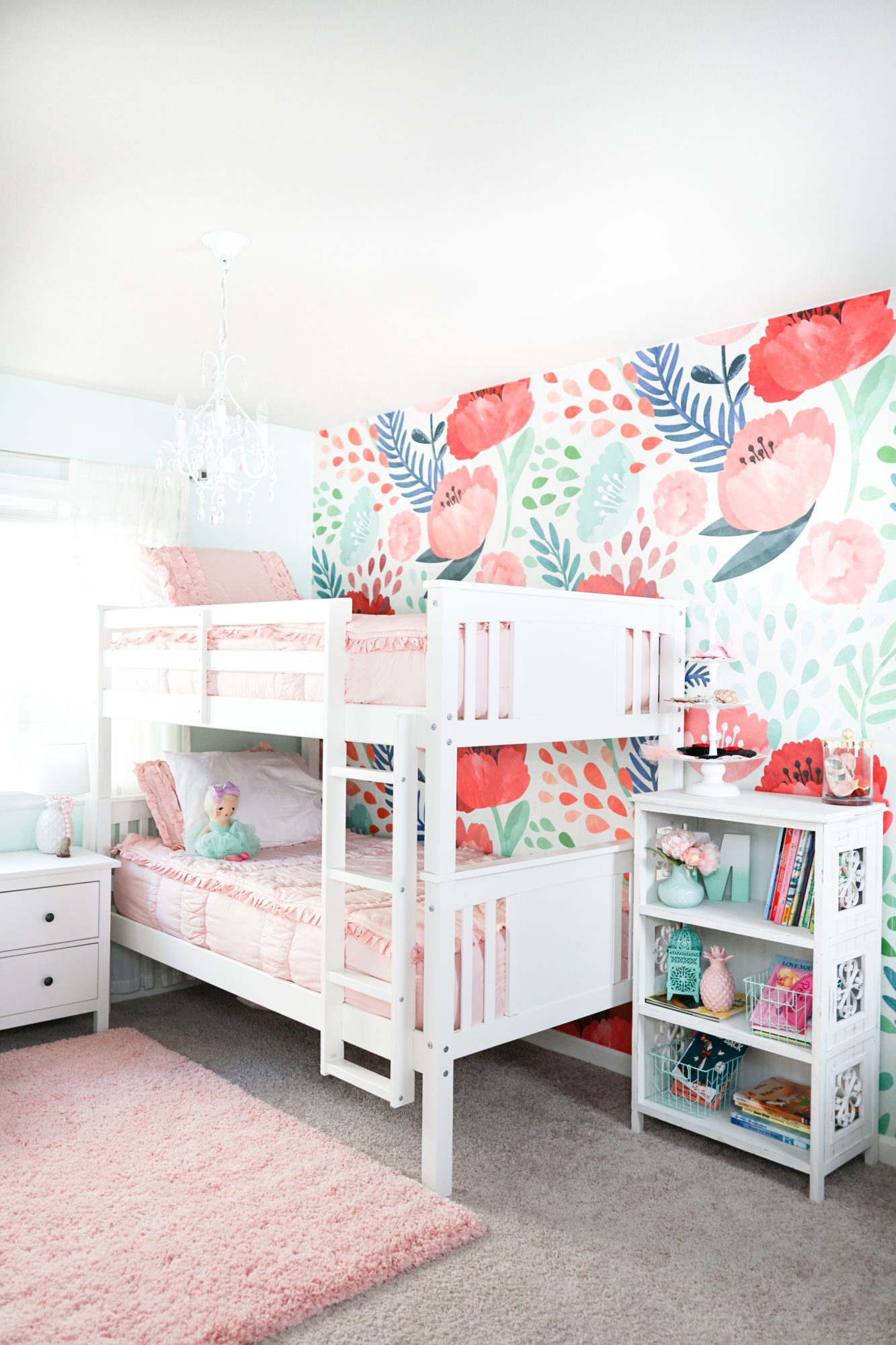 Adorable Girls Bedrooms with Bunk Beds - 17 Options Your Kids Will Love!