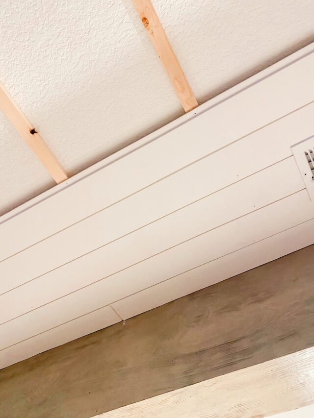 How to Install Shiplap on a Ceiling An Easy Weekend Project!