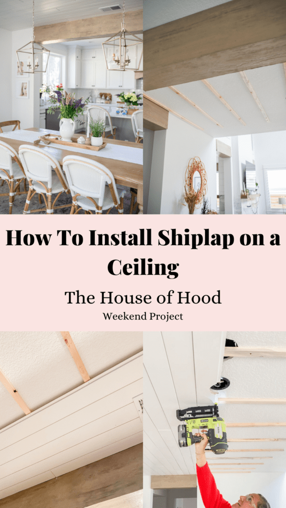 How to install shiplap on a ceiling