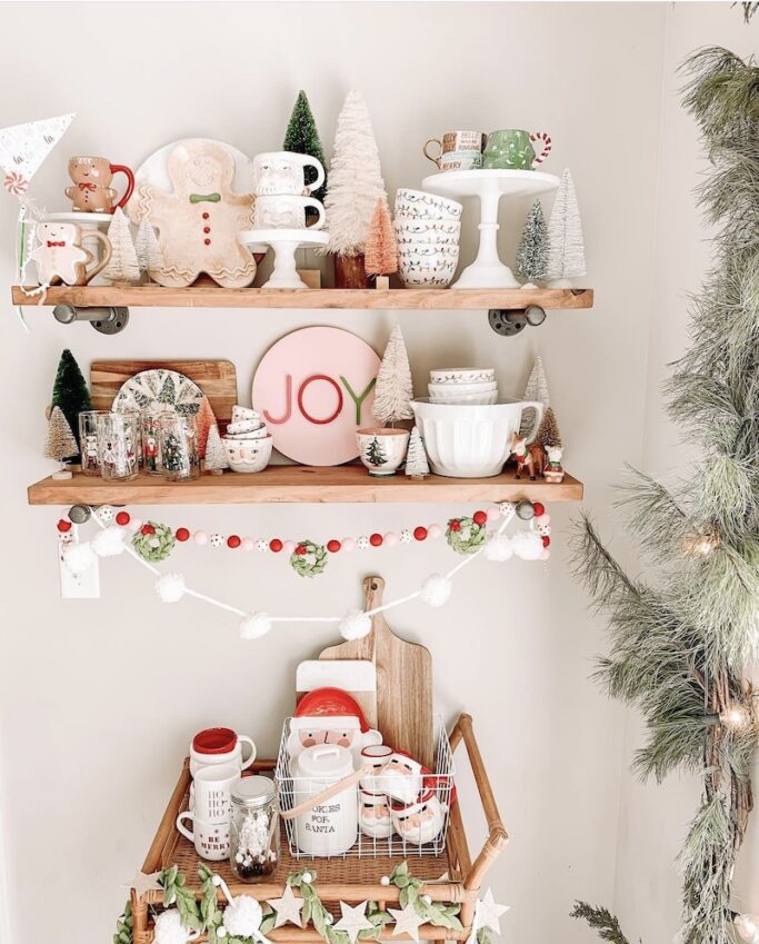 Christmas mugs and Christmas decor