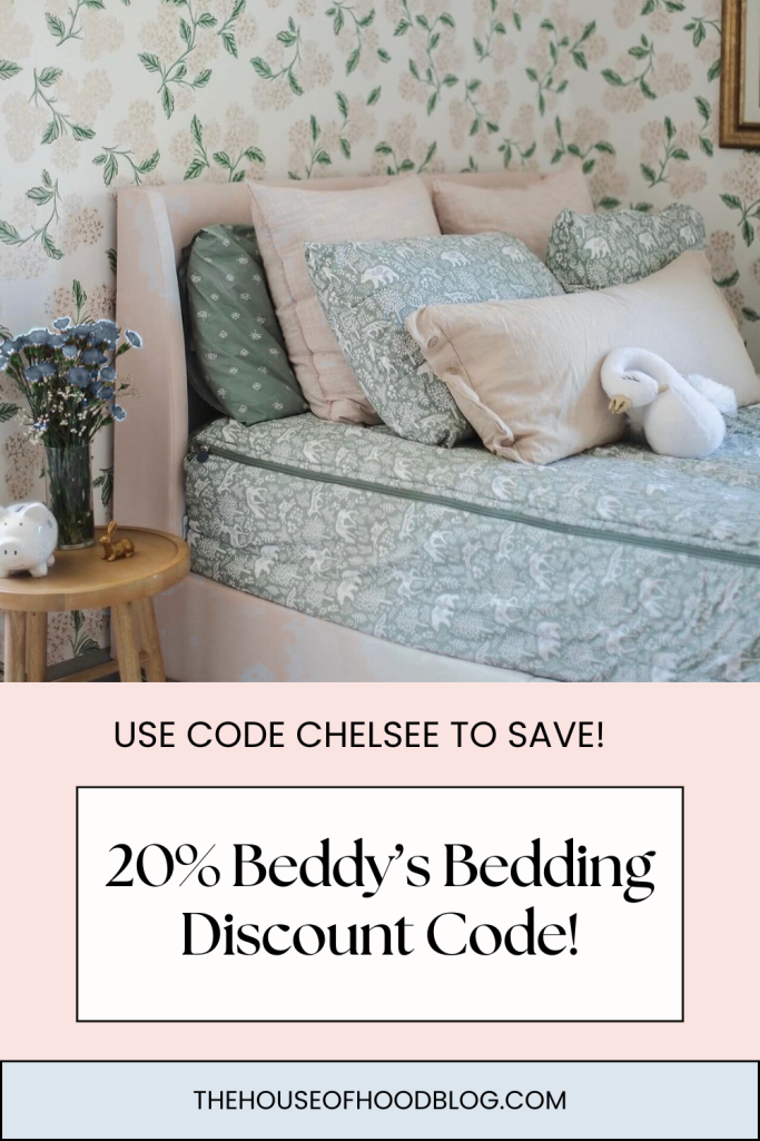 Beddy’s Bedding zipper bedding with discount code CHELSEE for 20% off.