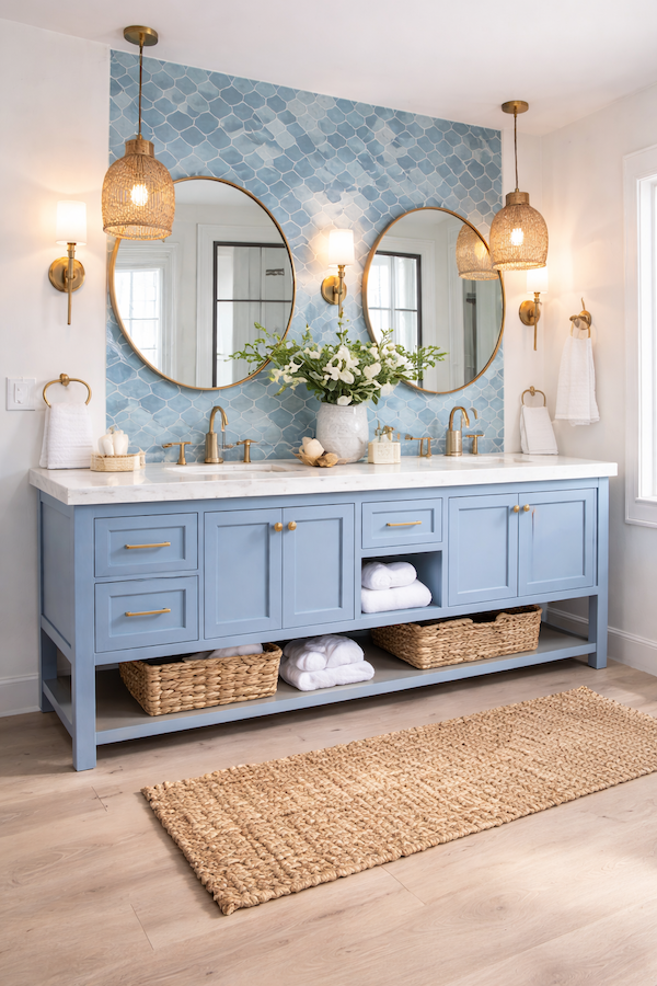Our Coastal Blue Bathroom Design - 19 Gorgeous Design Ideas You'll Love!