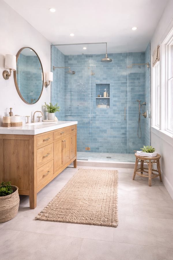 Our Coastal Blue Bathroom Design - 19 Gorgeous Design Ideas You'll Love!
