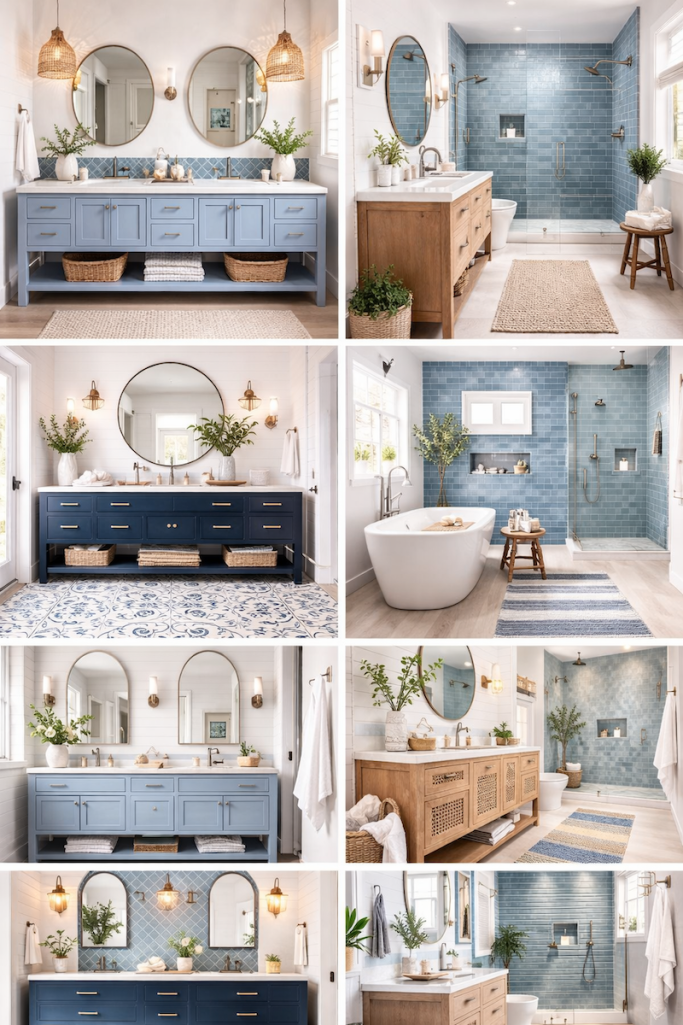 Our Coastal Blue Bathroom Design - 19 Gorgeous Design Ideas You'll Love!