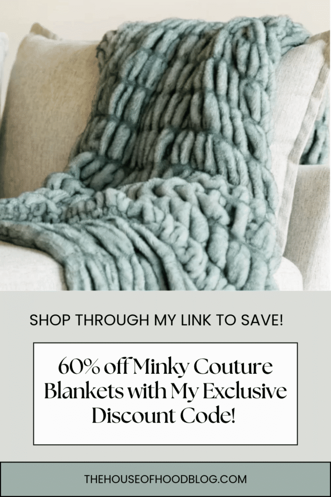 Get 60% off Minky Couture blankets with my exclusive discount code! Read our Minky Couture blanket review for all the details!
