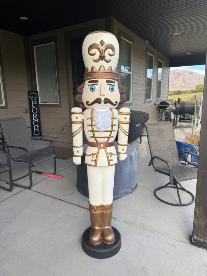 How to DIY and Paint the Viral 6 Foot Walmart Nutcracker: Creative Holiday Decorating Ideas
