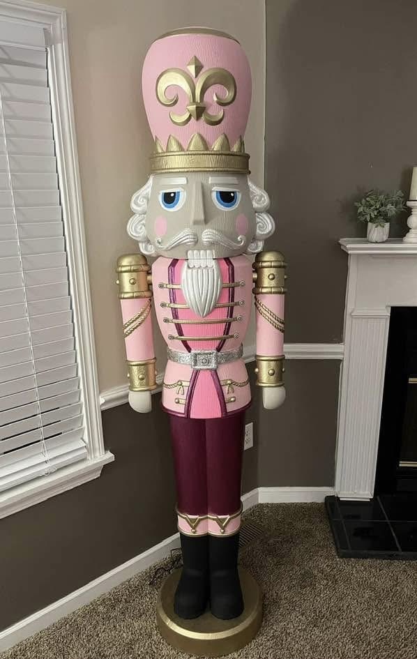 How to DIY and Paint the Viral 6 Foot Walmart Nutcracker: Creative Holiday Decorating Ideas