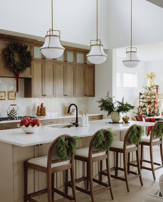 Christmas Bar Stool Wreath Decor Ideas You’ll Love This Holiday Season