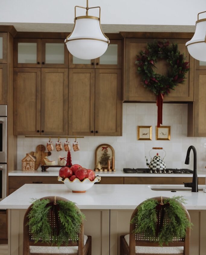 Christmas Bar Stool Wreath Decor Ideas You’ll Love This Holiday Season