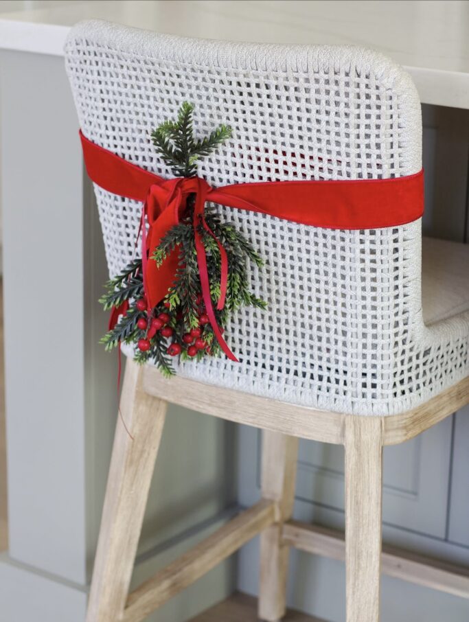 Christmas Bar Stool Wreath Decor Ideas You’ll Love This Holiday Season
