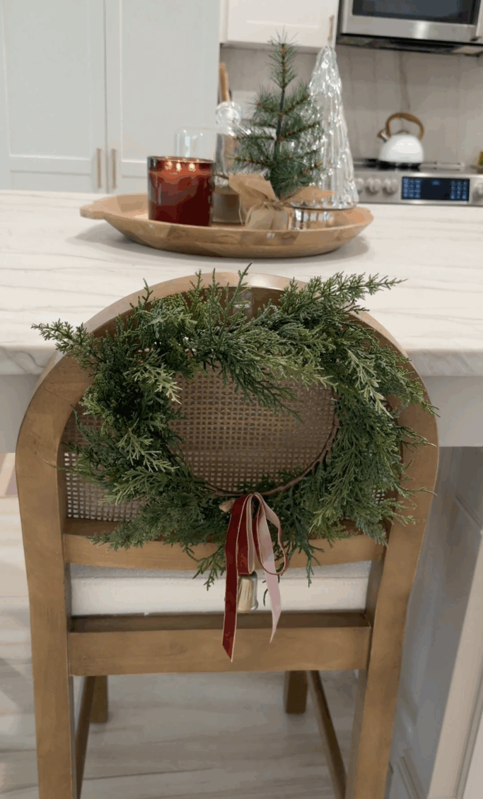 Christmas Bar Stool Wreath Decor Ideas You’ll Love This Holiday Season