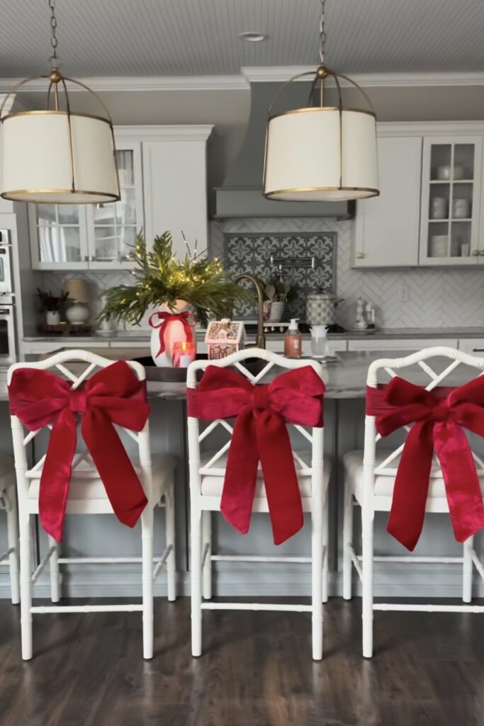 Christmas Bar Stool Wreath Decor Ideas You’ll Love This Holiday Season