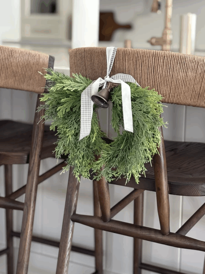 Christmas Bar Stool Wreath Decor Ideas You’ll Love This Holiday Season