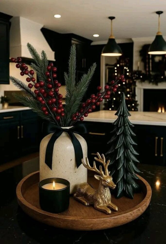 Christmas Kitchen Island Centerpiece Decor Ideas for 2025