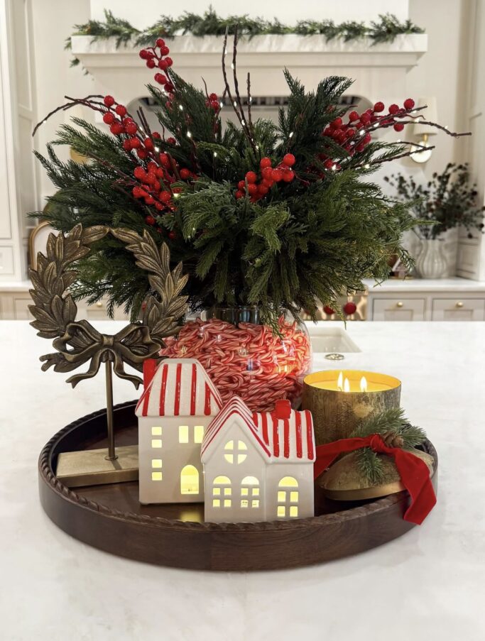 Christmas Kitchen Island Centerpiece Decor Ideas for 2025